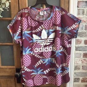 Adidas Farm Rio Mesh Jersey Large Pineapple Oversized Short Sleeve